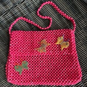 WILD FABLE Pink Beaded Butterfly Bag